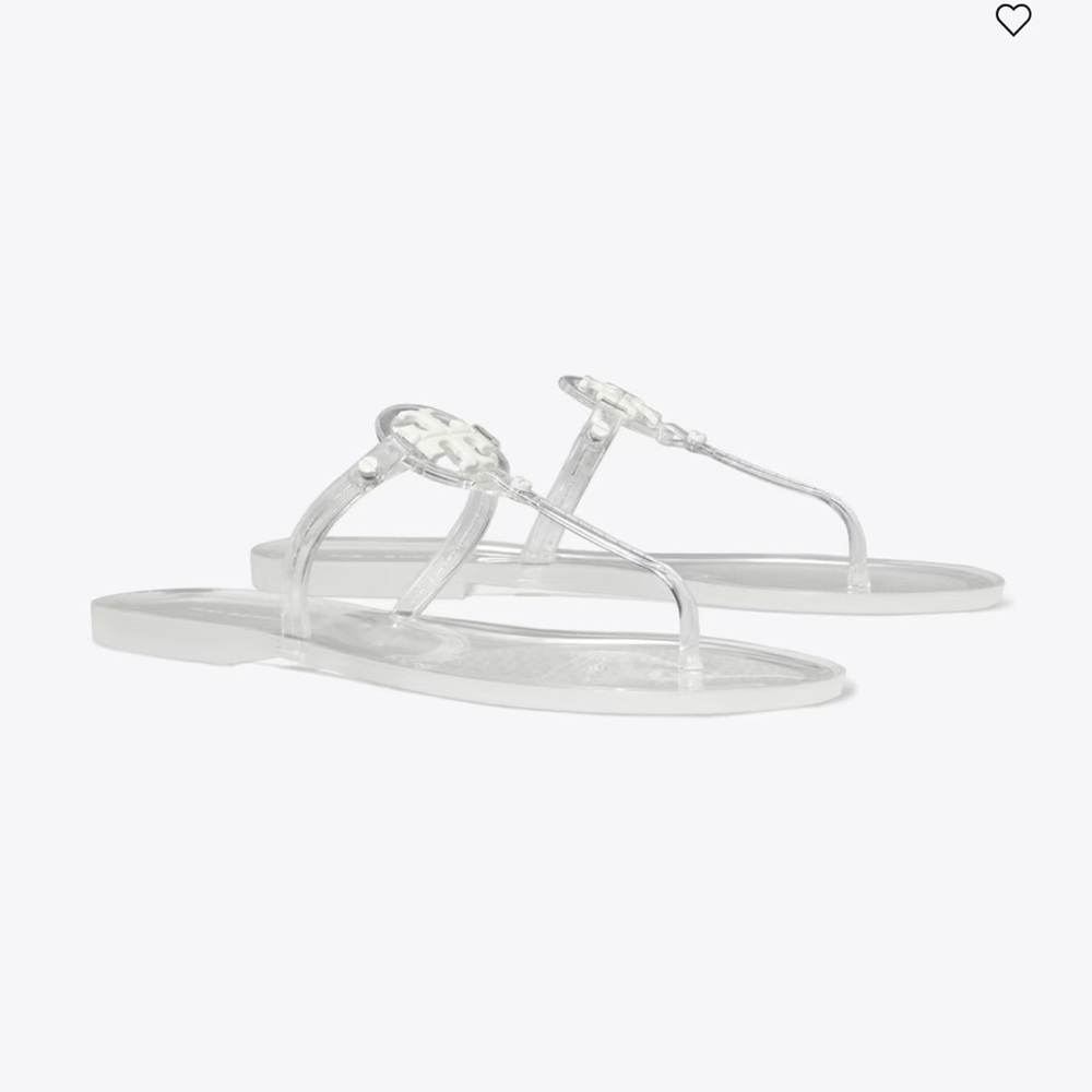 Tory Burch Mini Miller Clear Jelly Thong Sandals